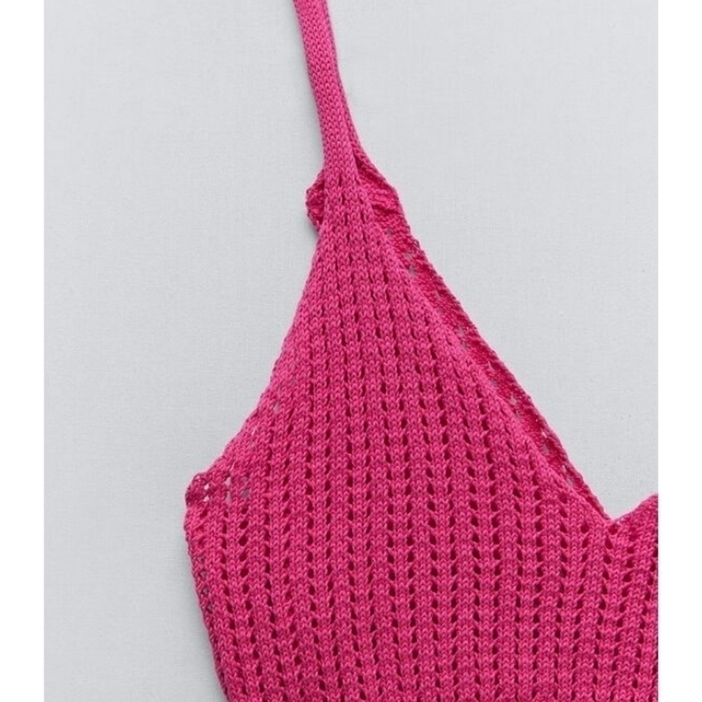 ZARA crop Knitted top - Picture 2 of 6